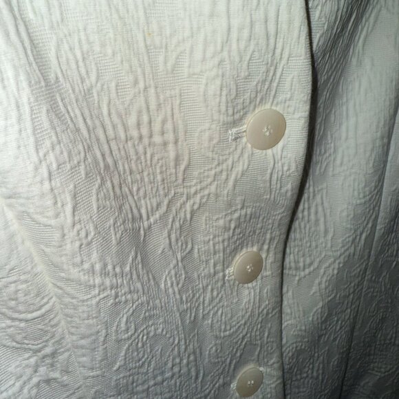 Talbots VTG Women's Ivory Textured Italian Cotton Pique Jacket Sz 4 NWT - Picture 7 of 10